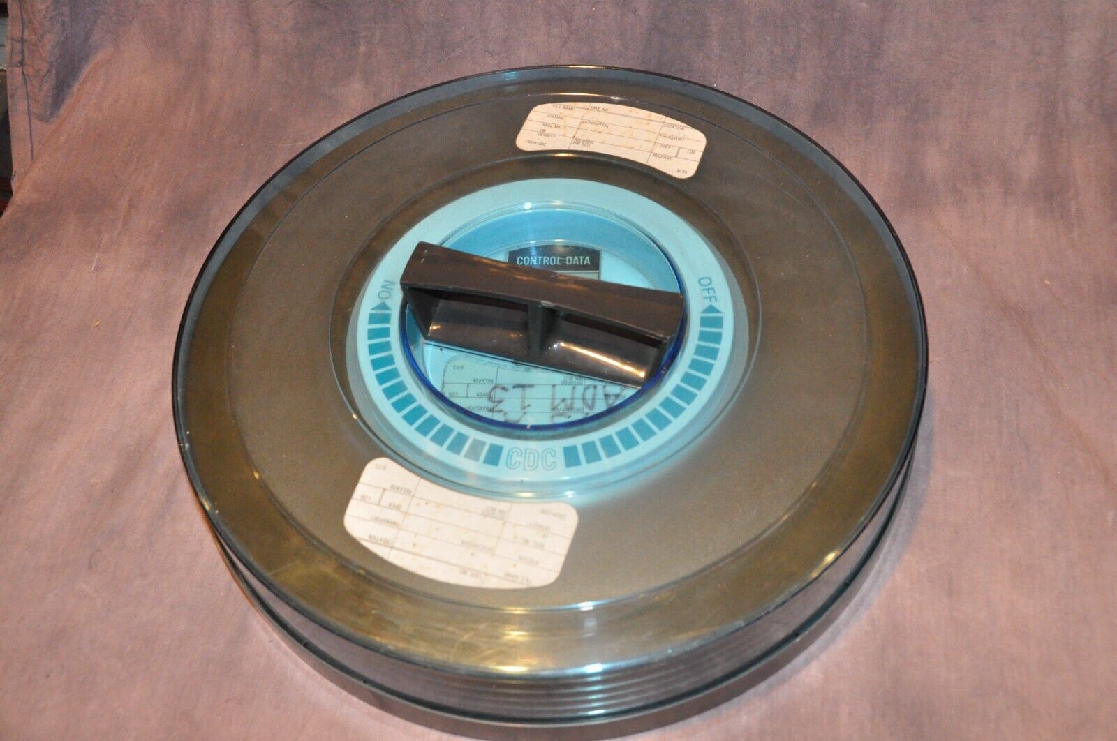 Vintage Control Data 851 Hard Disk Pack IBM Labeled