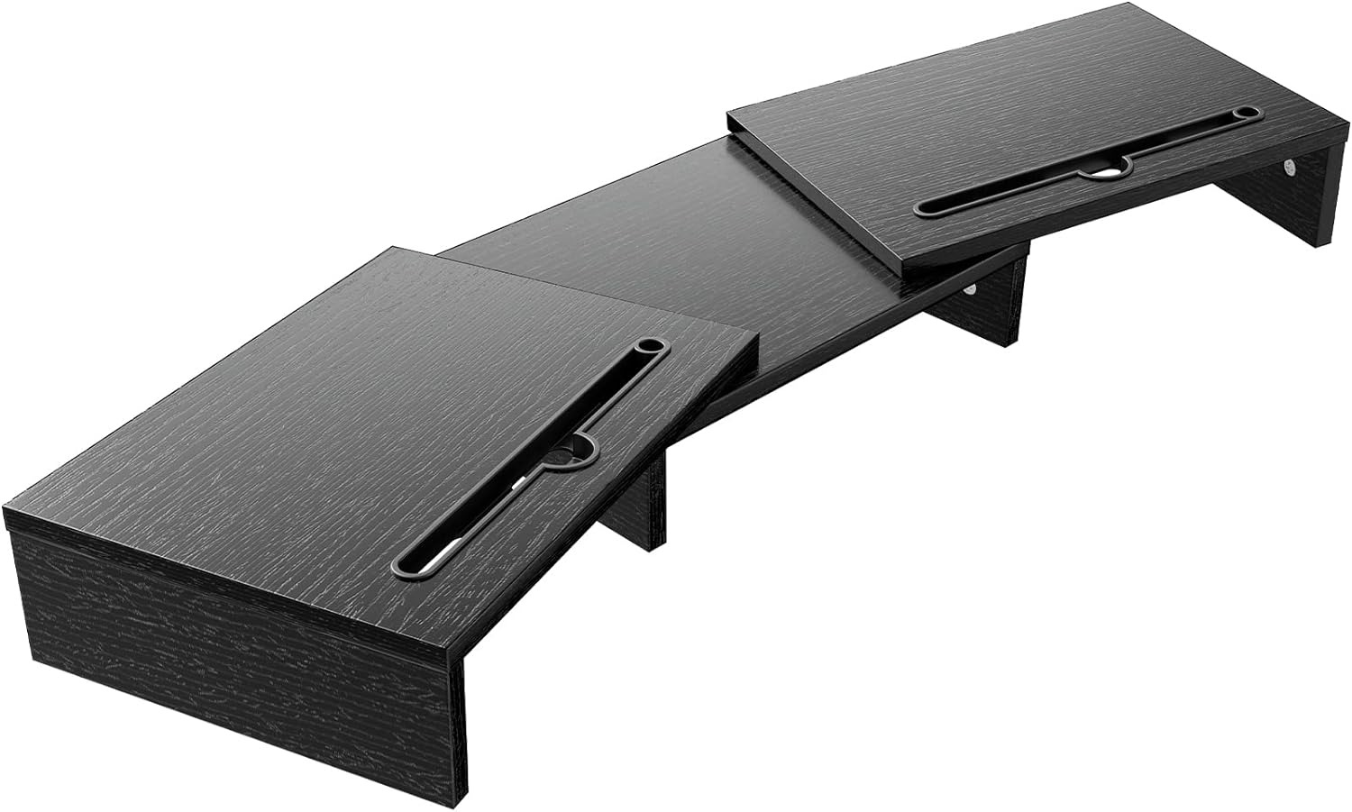 LORYERGO Dual Monitor Stand - [Upgraded] Monitor Stand w/ 2 Slots for Phone & T