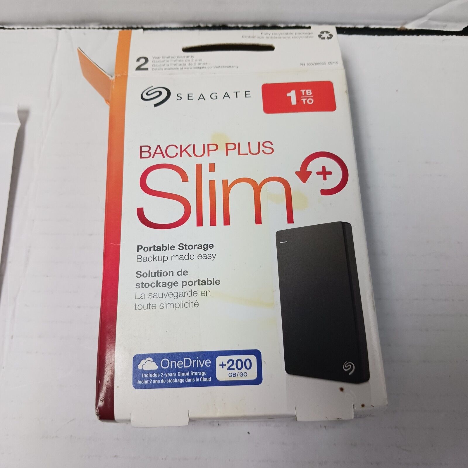 New Seagate Backup Plus Slim Portable Storage SRD00F1