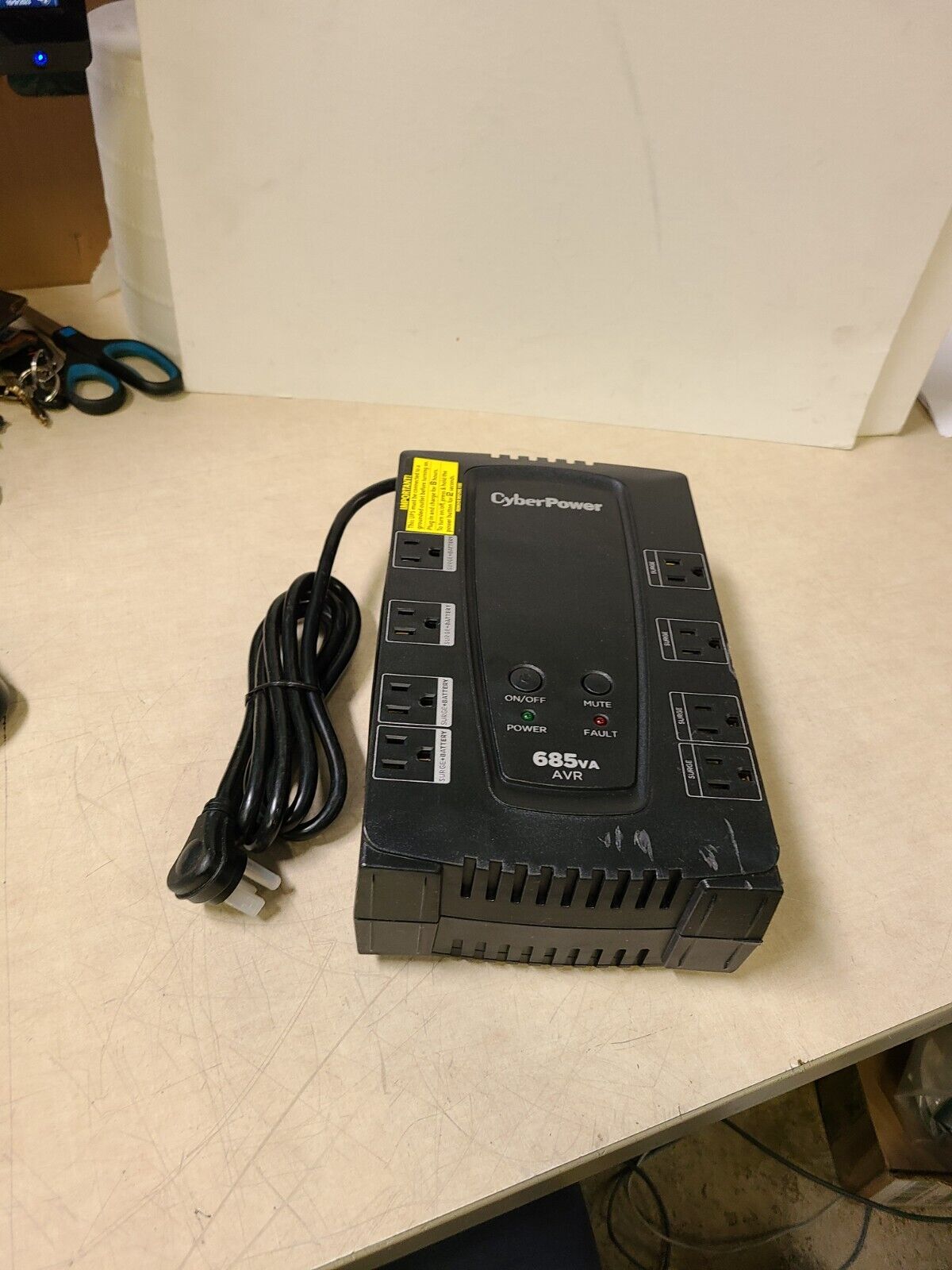 CyberPower 685VA Compact AVR UPS System, 390W, 8 Outlet - (CP685AVRa)