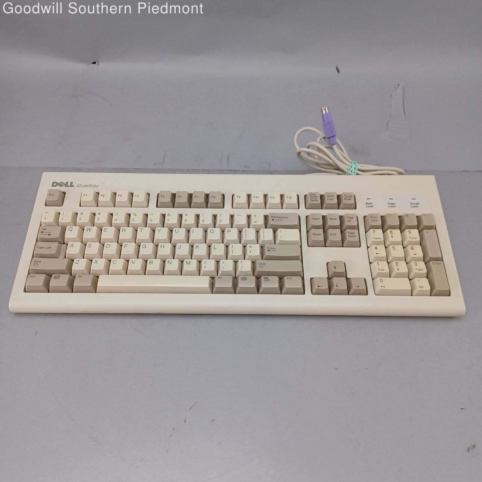 Vintage Dell SK-8000 QuietKey PS/2 Wired Keyboard - Tested