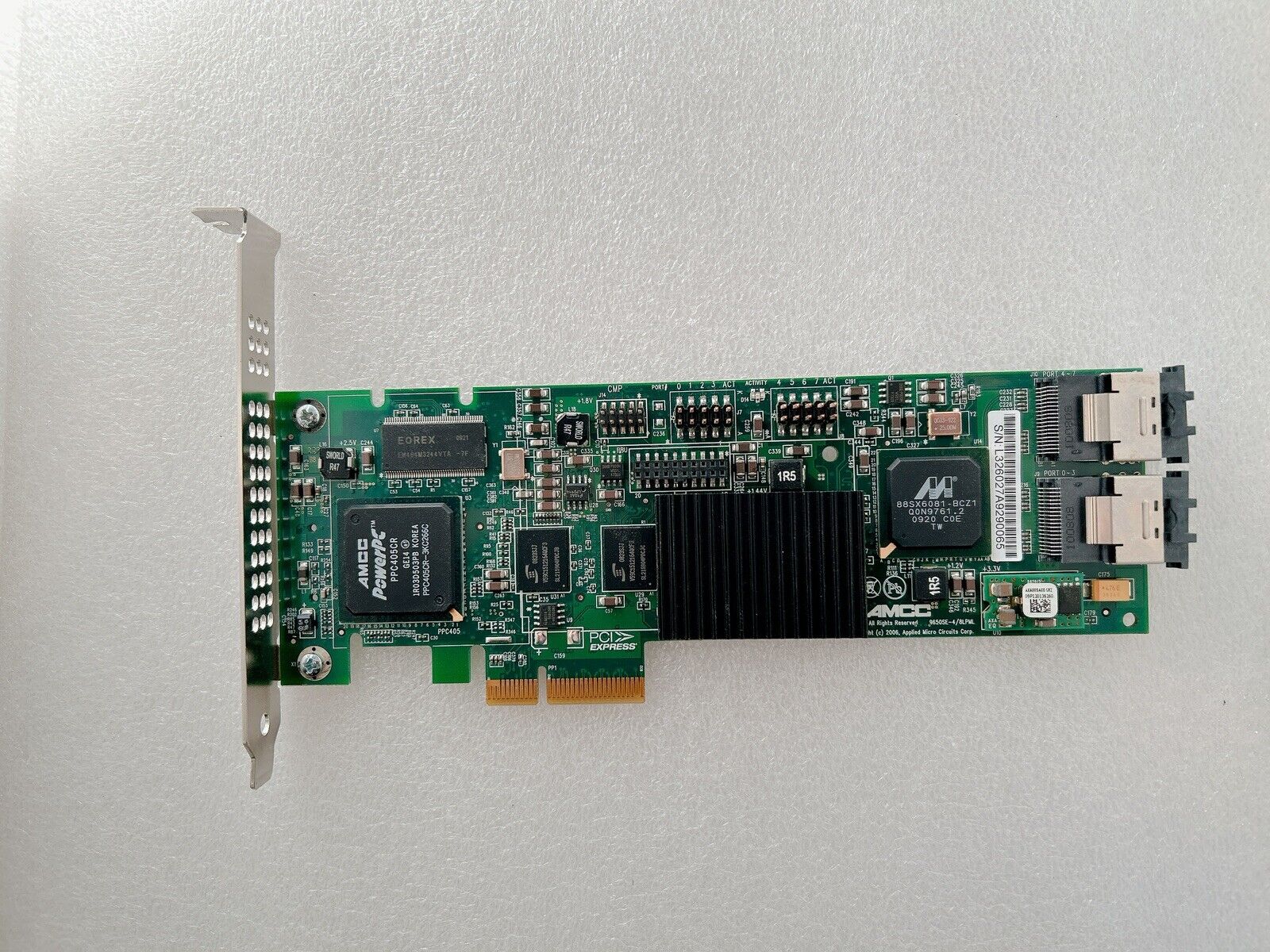 Mega Raid LSI 3ware PPC405CR 3KC266C PCIe Controller 9650SE-4/8LPML 700-3260-20