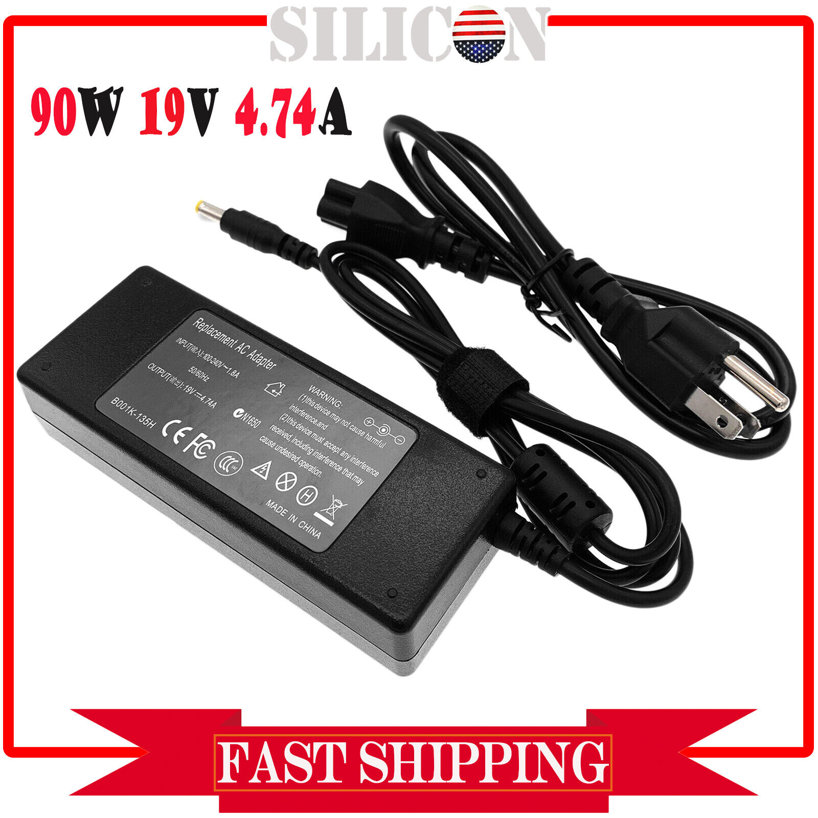 19V 4.74A 90W AC Adapter For Acer Liteon PA-1900-34 Laptop Charger Power Supply
