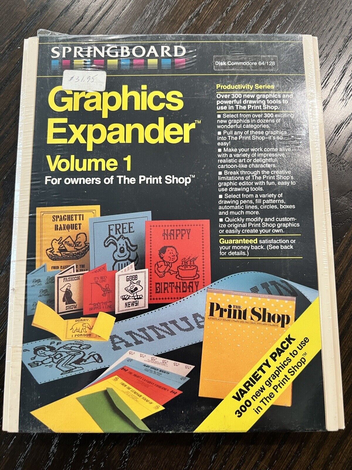 1985 Springboard Graphics Expander Volume 1 For Commodore 64/128 NEW SEALED