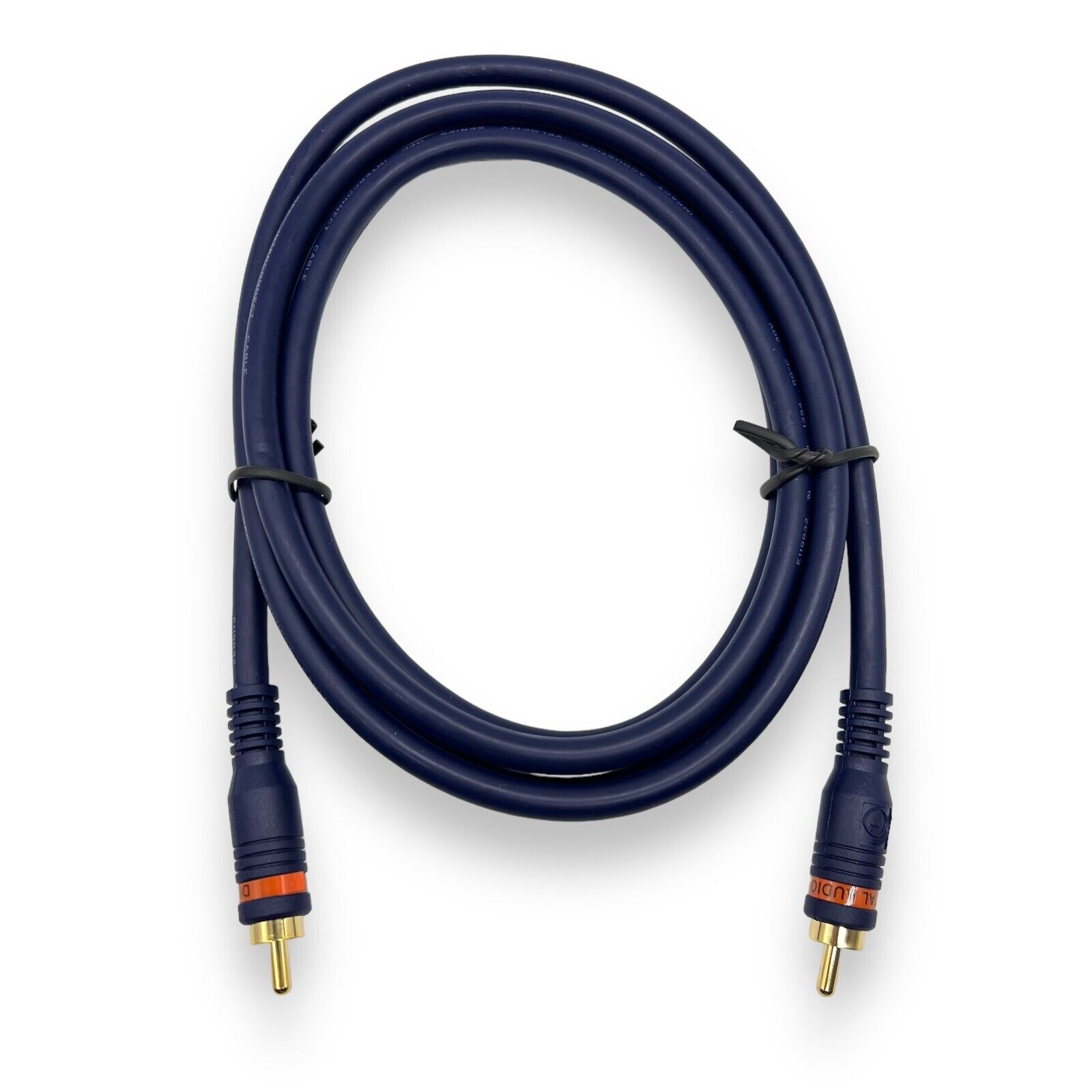 Velocity Digital Audio Coax Cable 6ft RCA Male XS/PDIF - Blue - Gold Plated NEW