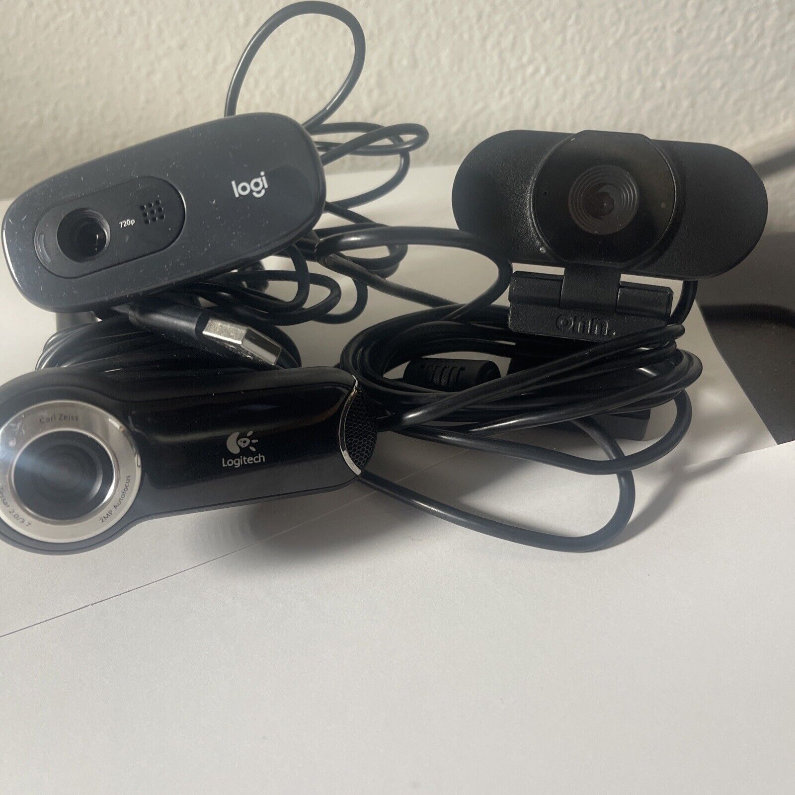 LoT Of 3 Webcams Logitech Logi C270 Onn
