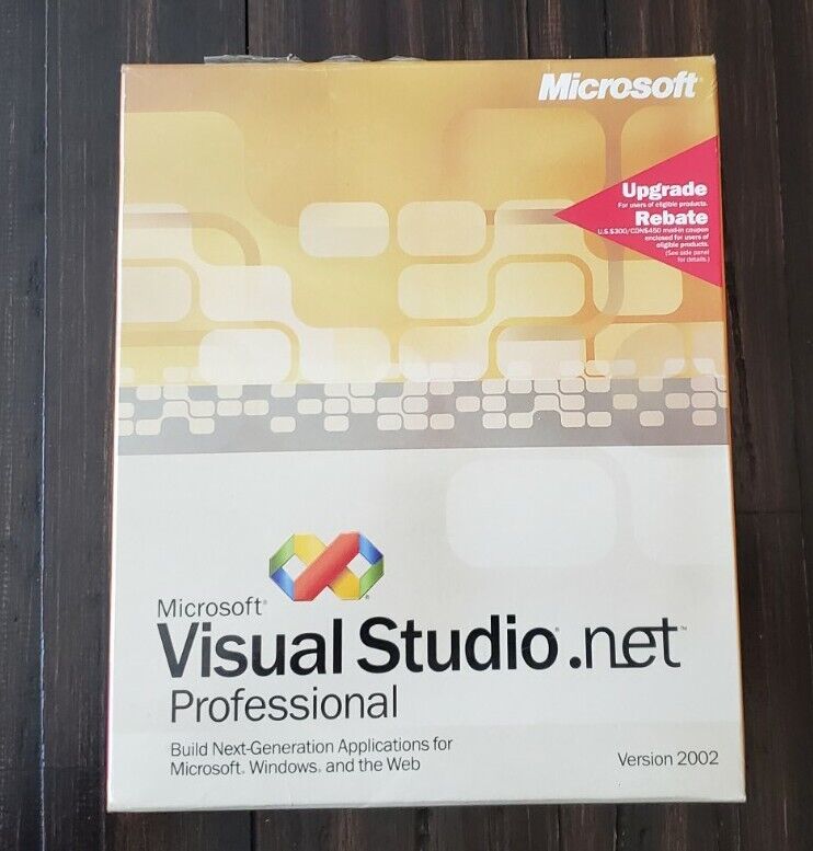 Microsoft Visual Studio .NET 2002 Professional Edition W/ Product Key