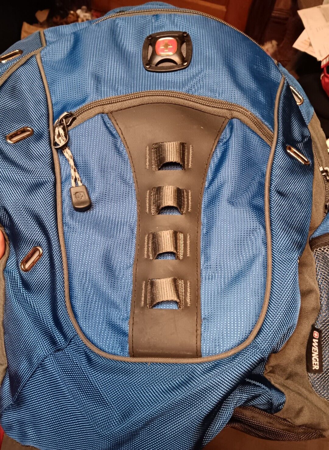 Wenger Swiss Gear 16” Laptop Tablet Backpack Black Blue Swiss Army Hiking