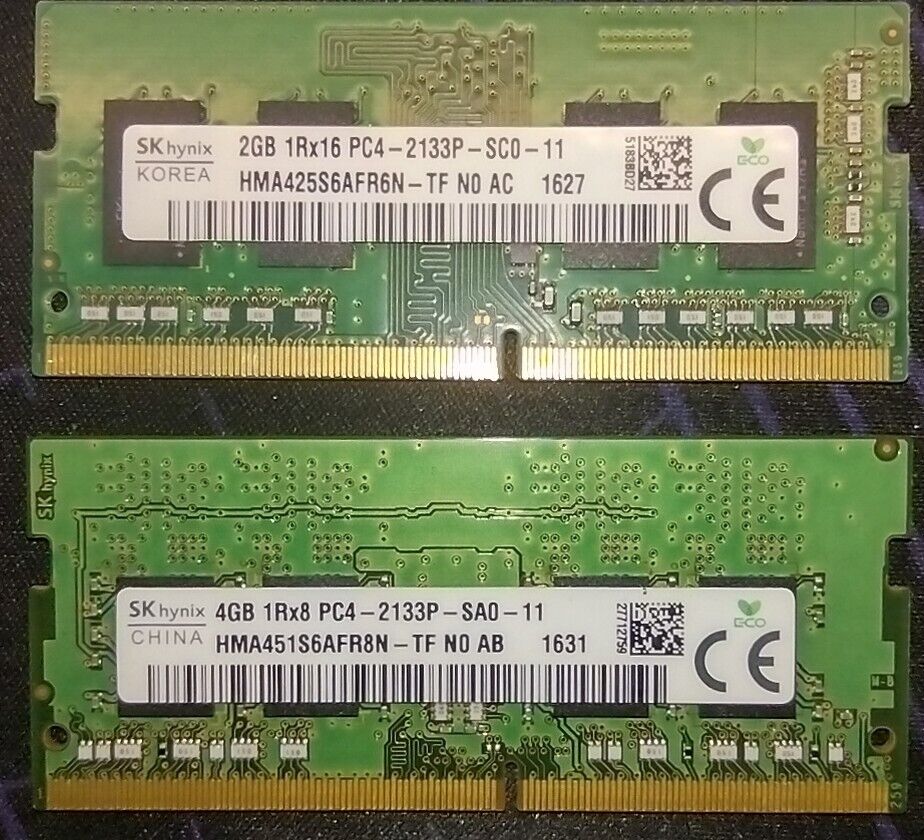 Sk Hynix 6 GB 1rx16 Pc4-2133p-sco-11 Kit (HP Laptop) 