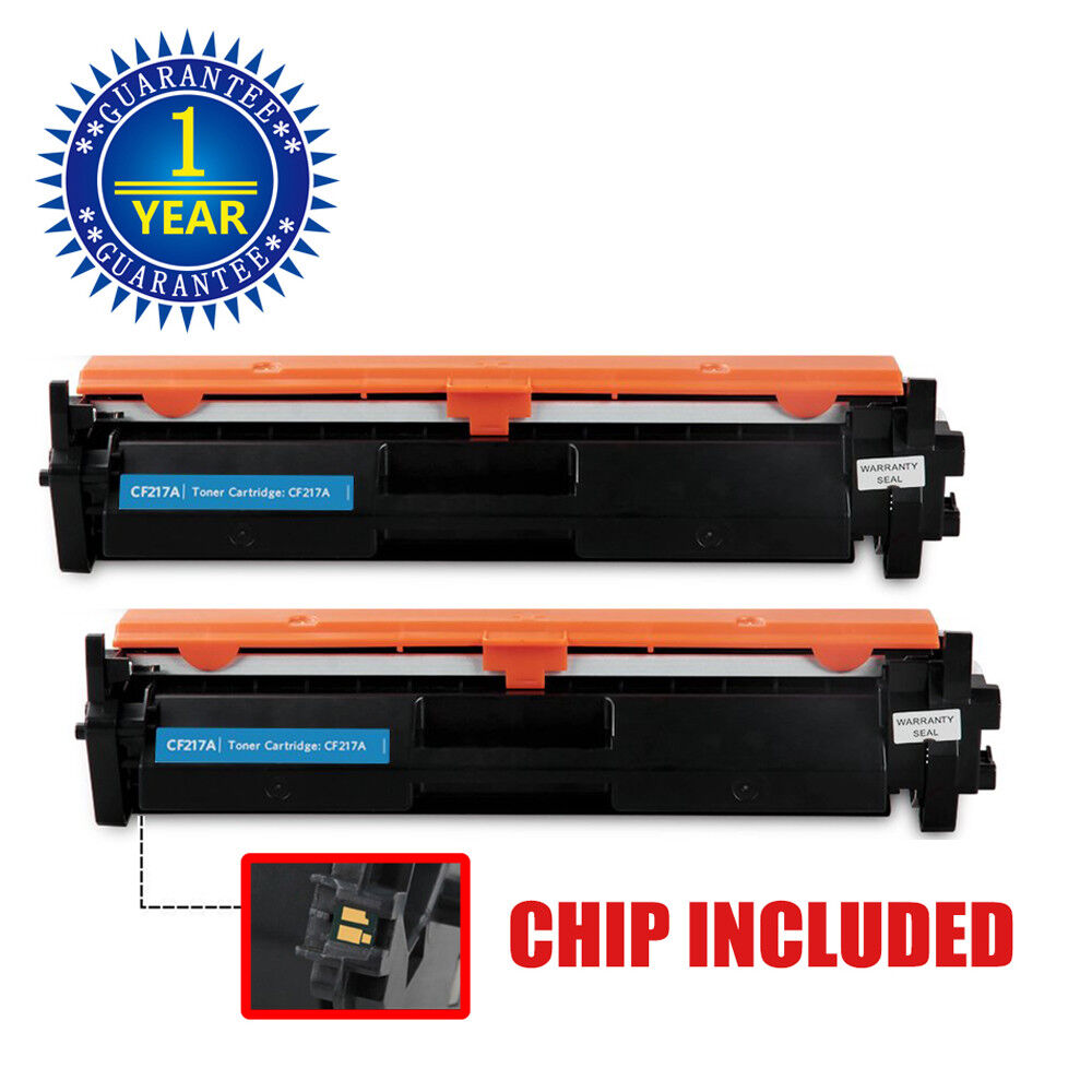 2PK CF217A 17A Toner Cartridge with Chip For HP LaserJet M102 M130fn M130fw M104