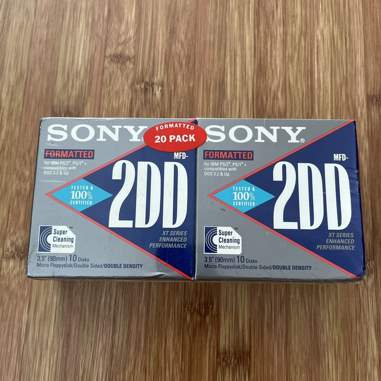 NOS Sony MFD-2DD 3.5 Double Density Micro Floppy Disk 20 Pack Sealed
