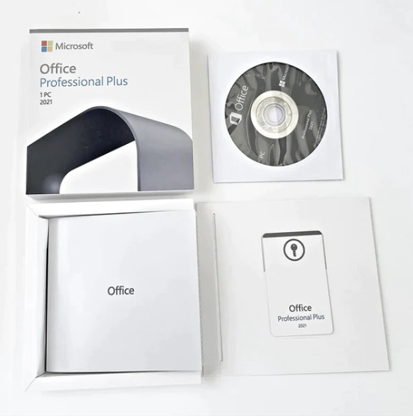 Microsoft Office Pro Plus 2021 DVD - Key in Box Lifetime - for windows