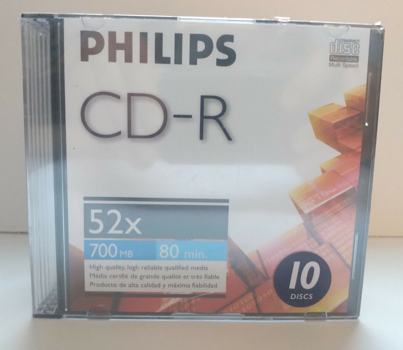 Philips CD-R 52X 700MB 80MIN 10 DISCS