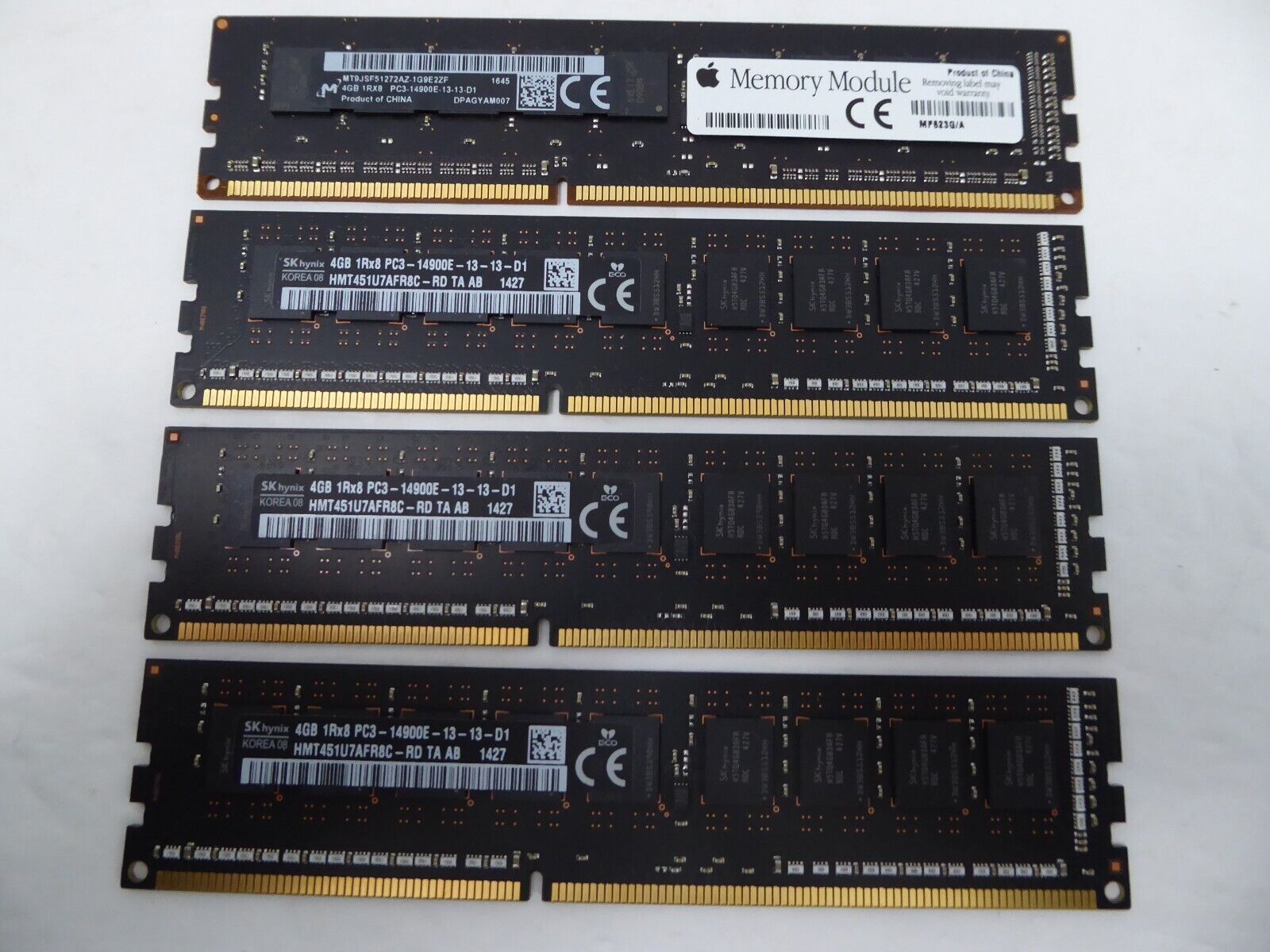 Lot of 4 PC3-14900E-13-13-D1 4GB Memory Ram SK Hynix for Apple