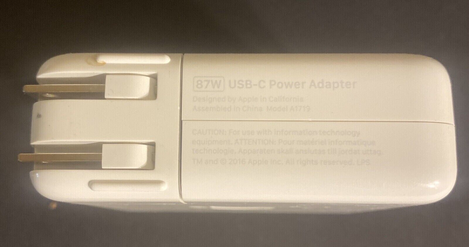 Genuine Apple A1719 87W USB-C Power Adapter MNF82LL/A Apple CHARGER