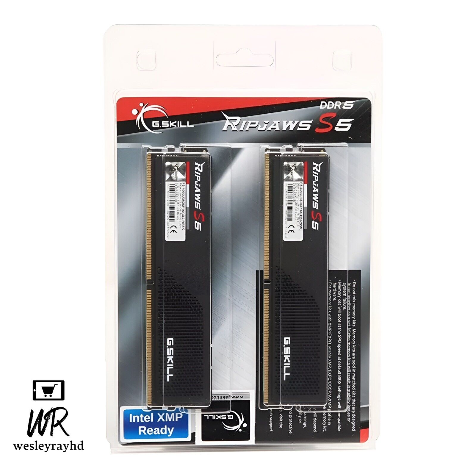 G. SKILL Ripjaws S5 32GB (2 x 16GB) DDR5 Memory Kit (F5-6000J3636F16GX2-RS5K)