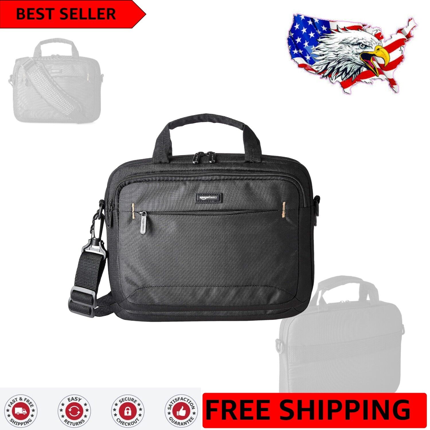 Basics 11.6-Inch Laptop Bag and Wireless Mouse Set for On-the-Go Professionals