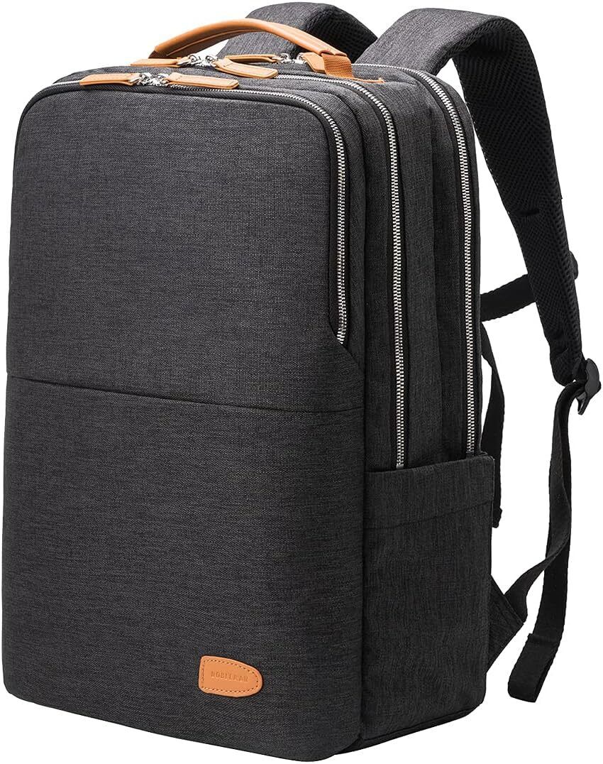 NOBLEMAN Men's and Womens Backpack, Laptop Waterproof Black Plus 
