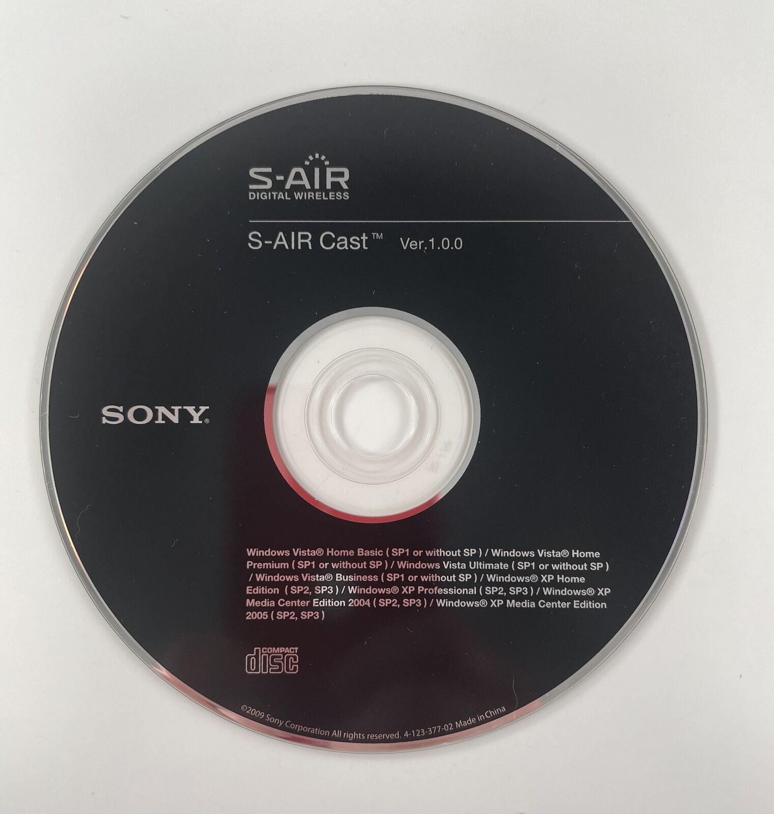 Sony Genuine S-AIR Digital Wireless Cast Replacement CD - ver 1.0.0