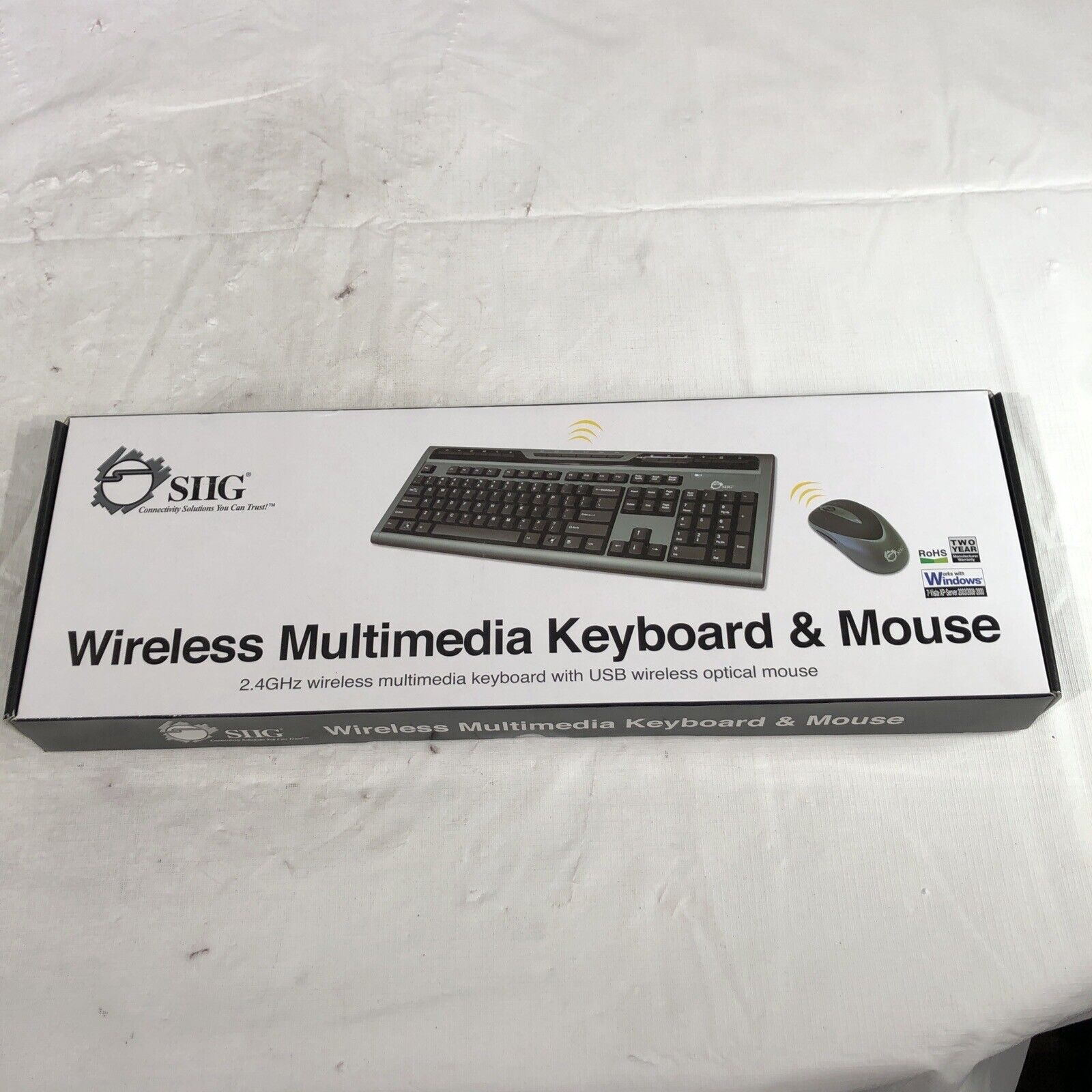 SIIG Brand New Wireless Multimedia Keyboard With Mouse And Connector-NIB