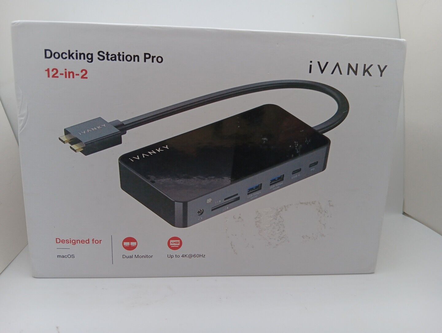 MacBook Pro Docking Station with 180W Power Adapter, iVANKY 12 in 2 Dual 4K@60Hz