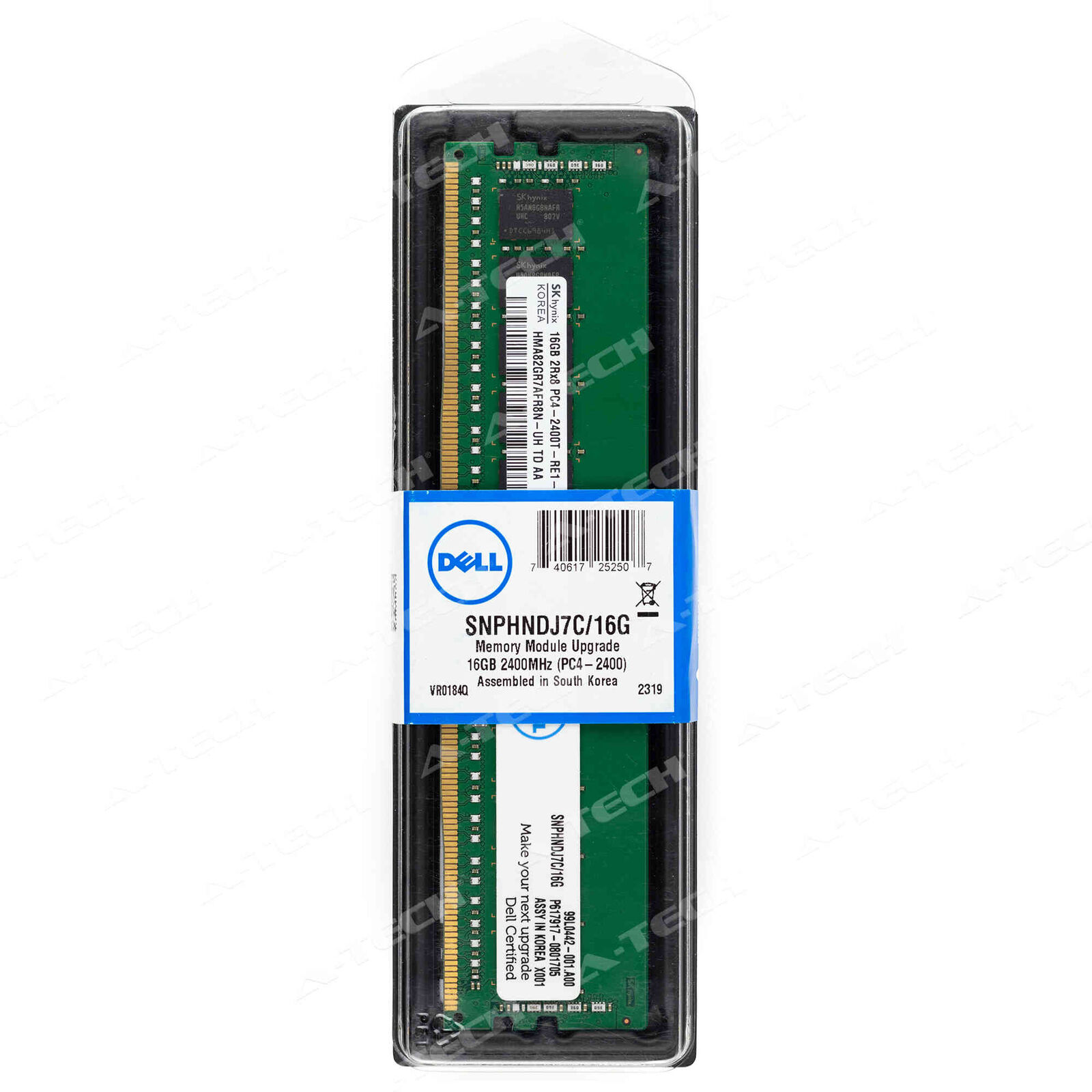 Dell 16GB DDR4 PC4-19200R RDIMM SNPHNDJ7C/16G A8711887 Factory Sealed Memory RAM