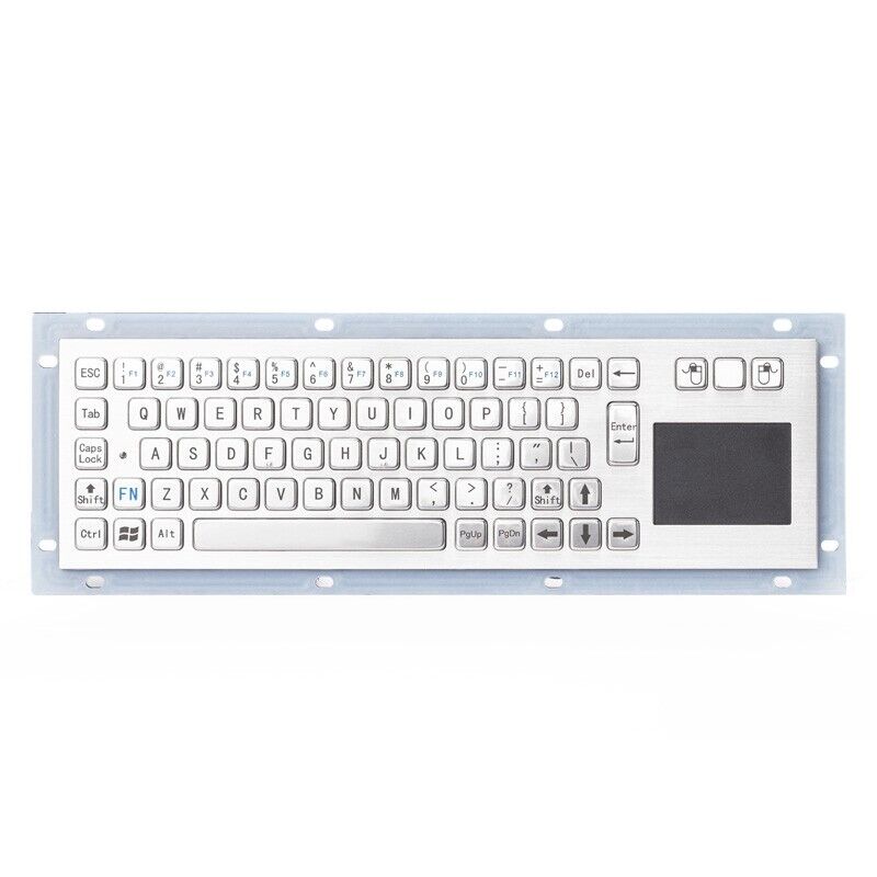 Rugged Industrial Stainless Steel Metal Keyboards With Touchpad USB Port