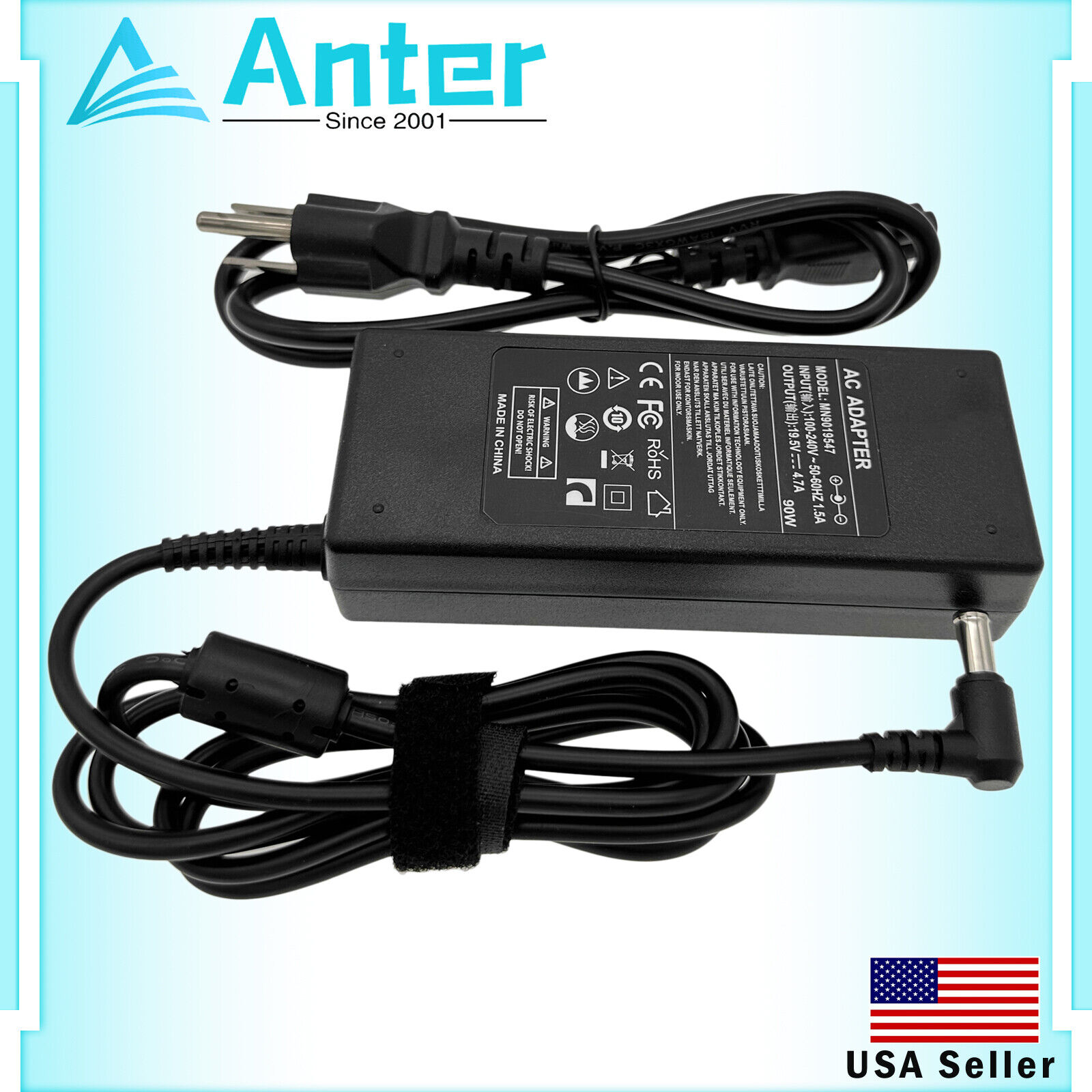 AC Adapter For LG 27MK600M-B 20MK400H-B 27MP450-B LED Monitor Power Supply Cord