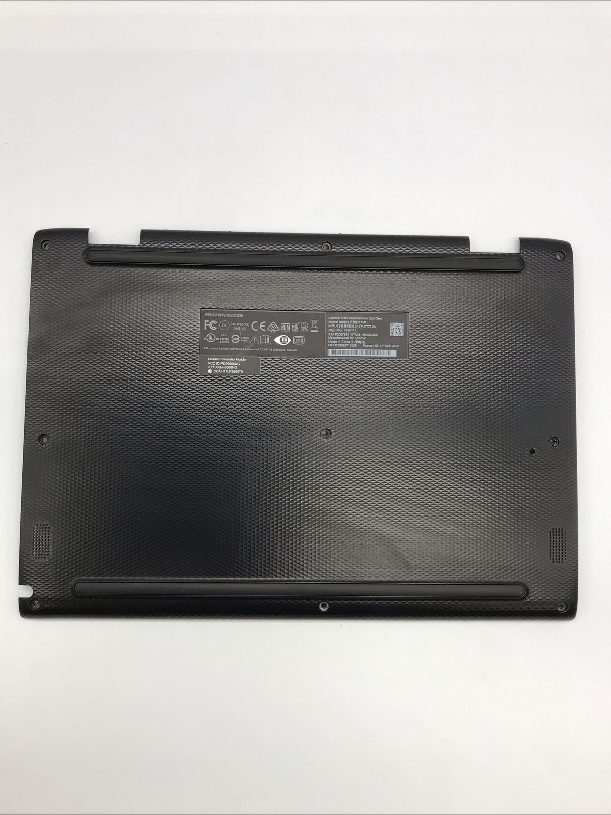 OEM Lenovo 11 500e G2 81MC 81MC0003US Chromebook Bottom Case 5CB0T70887 B Grade