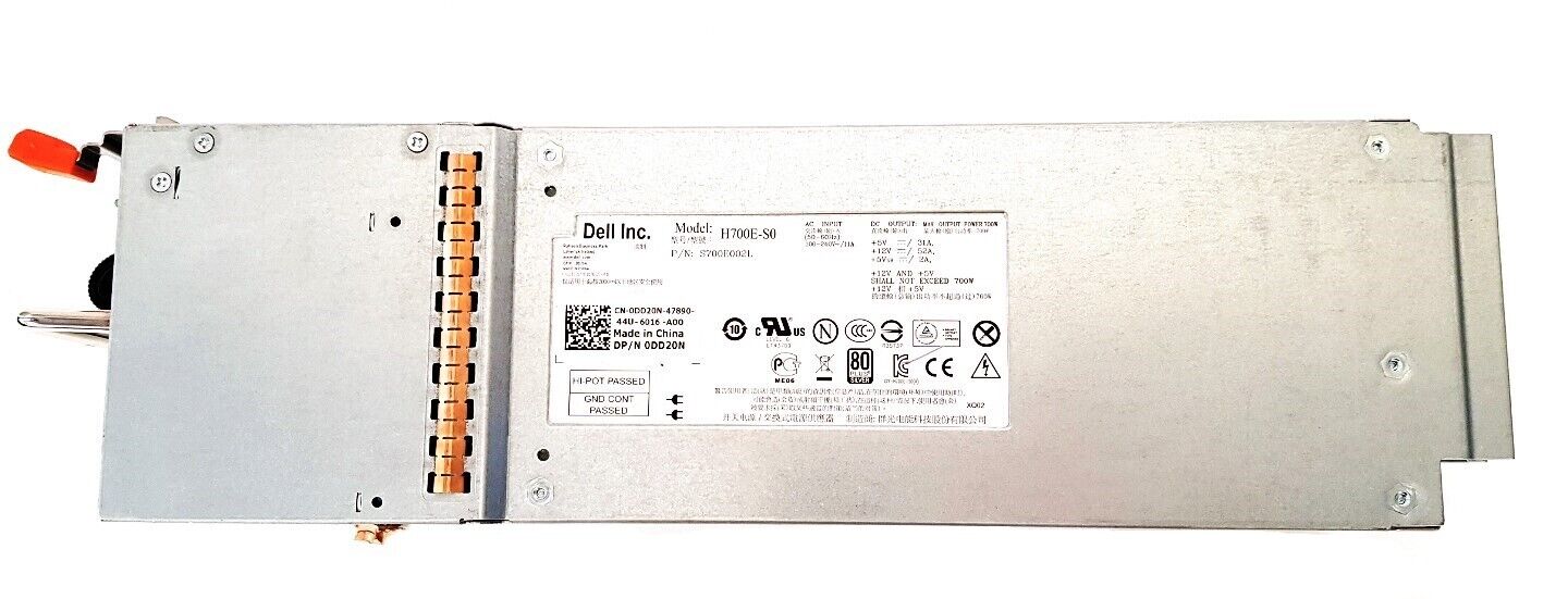 Dell Compellent SC200 SC220 Power Supply L700E-S0 700W R0C2G 0R0C2G CN-0R0C2G