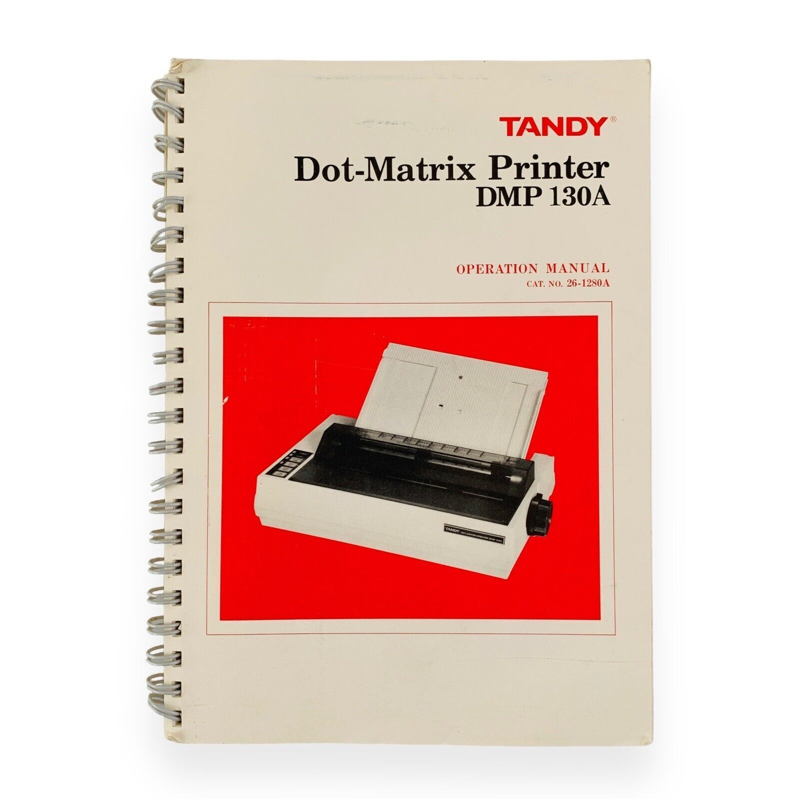 Tandy Dot Matrix Printer DMP 130A Operation Manual VTG 1986 Cat No. 26-1280A