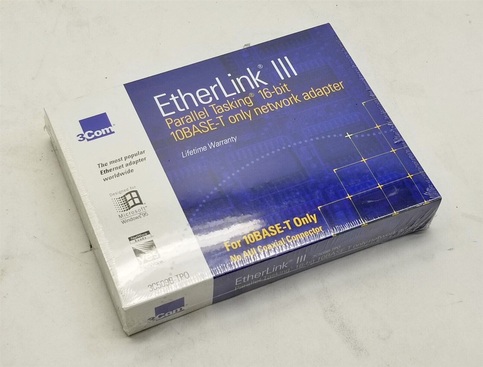 3COM 3C509B-TPO EtherLink III Parallel 16-Bit 10Base-T Network Adapter NEW