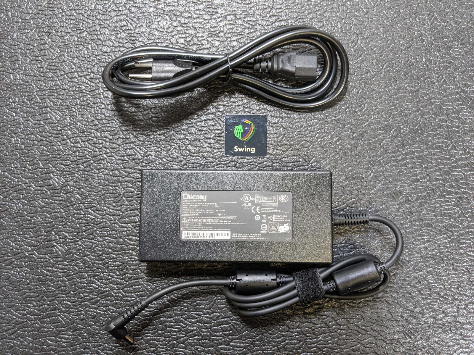 NEW Original 200W Chicony Laptop Charger AC Adapter Clevo PA71EP6-G A11-200P1A