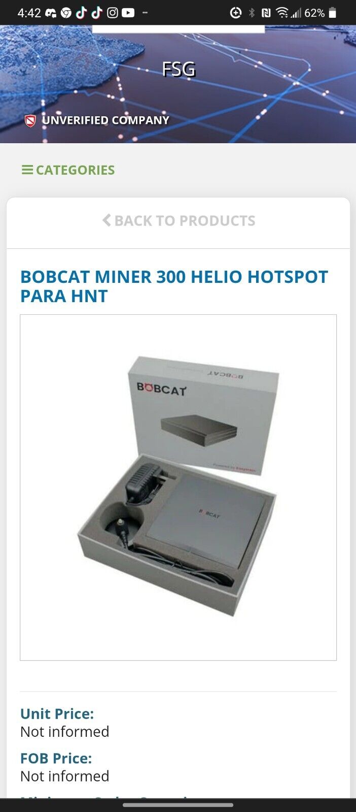 Bobcat Miner 300 Helium Hotspot for HNT - US915 - NEW - Ships Immediately - 