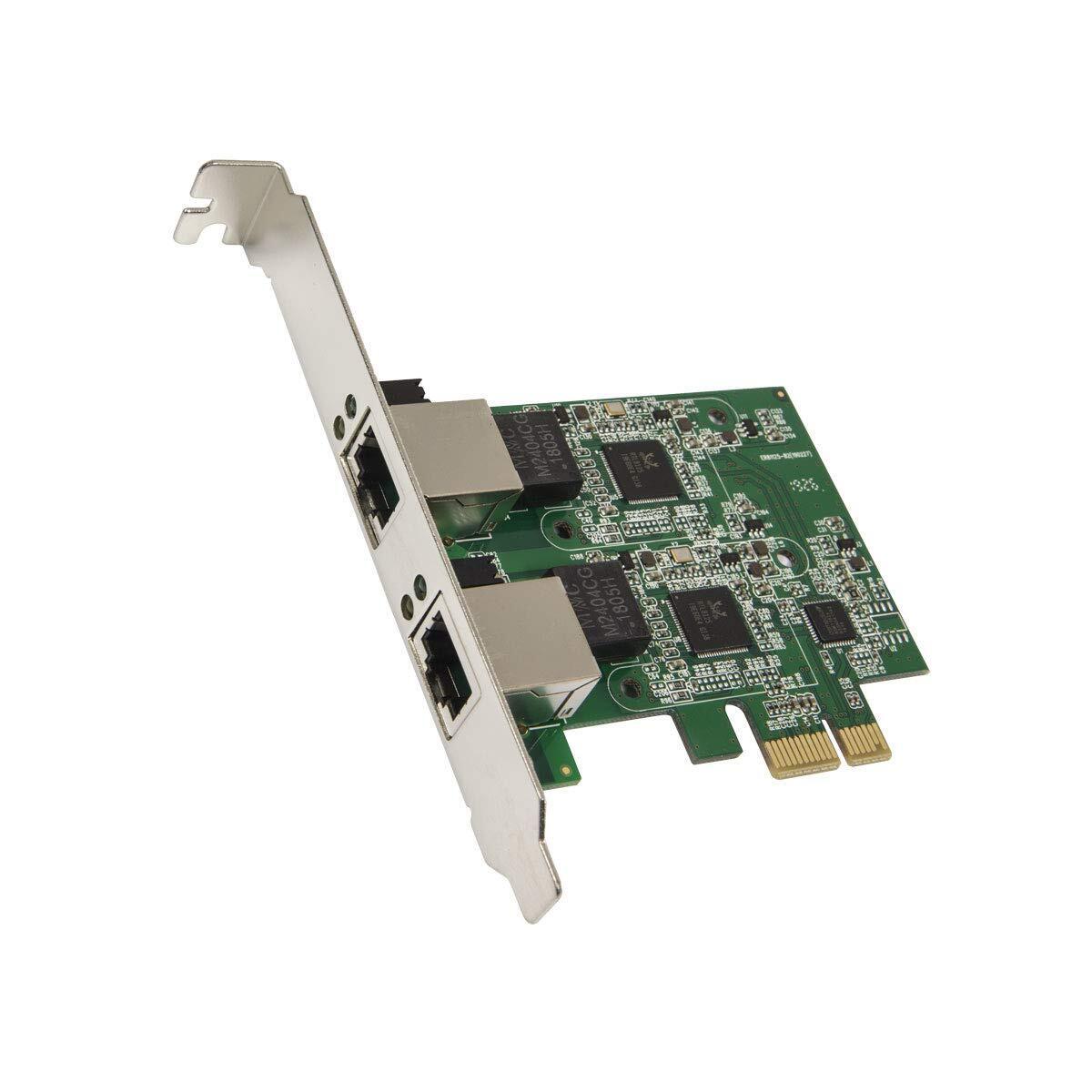 Syba Dual 2.5 Gigabit Ethernet PCI-E Network Expansion Card RJ45 LAN Adapter ...