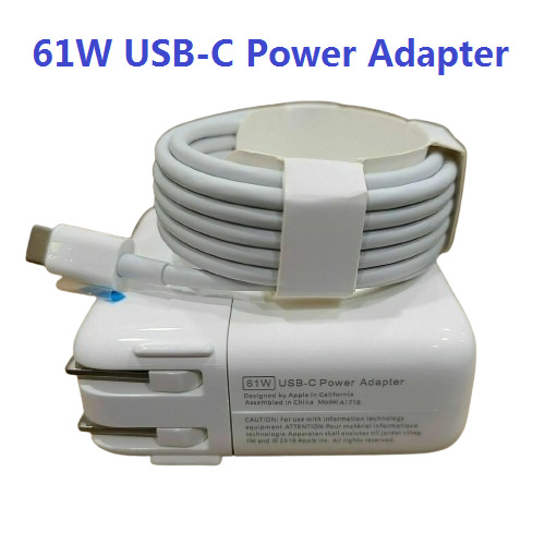 Genuine APPLE MacBook Pro 61W USB-C Power Adapter Charger with Cable A1718 A1947