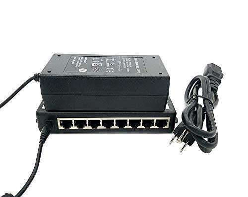 iCreatin 8-Port Passive Power Over Ethernet PoE+ Injector Adapter with 48V 65W