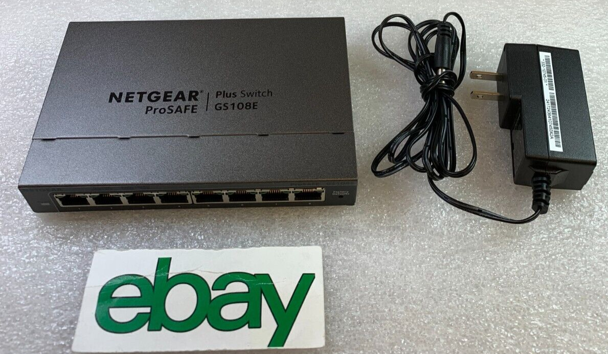 Netgear GS108Ev3 GS108E ProSafe Plus 8 Gigabit Ethernet Switch w/ 