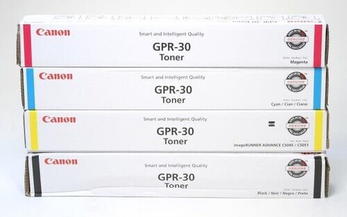 Genuine Canon GPR-30 Full Set Toners CMYK for iR ADV C5045 C5051 C5250 C5255