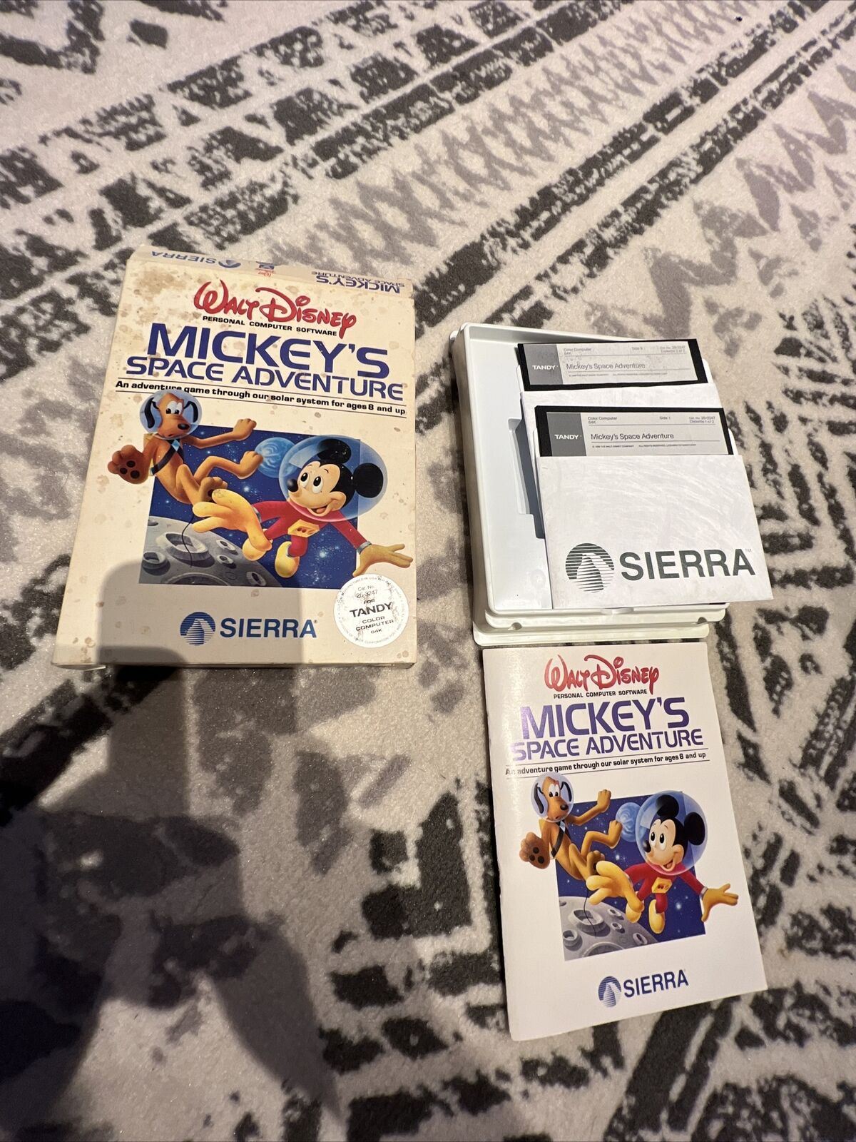 Tandy Color Computer 64k Game Mickey's Space Adventure Complete Sierra 1986