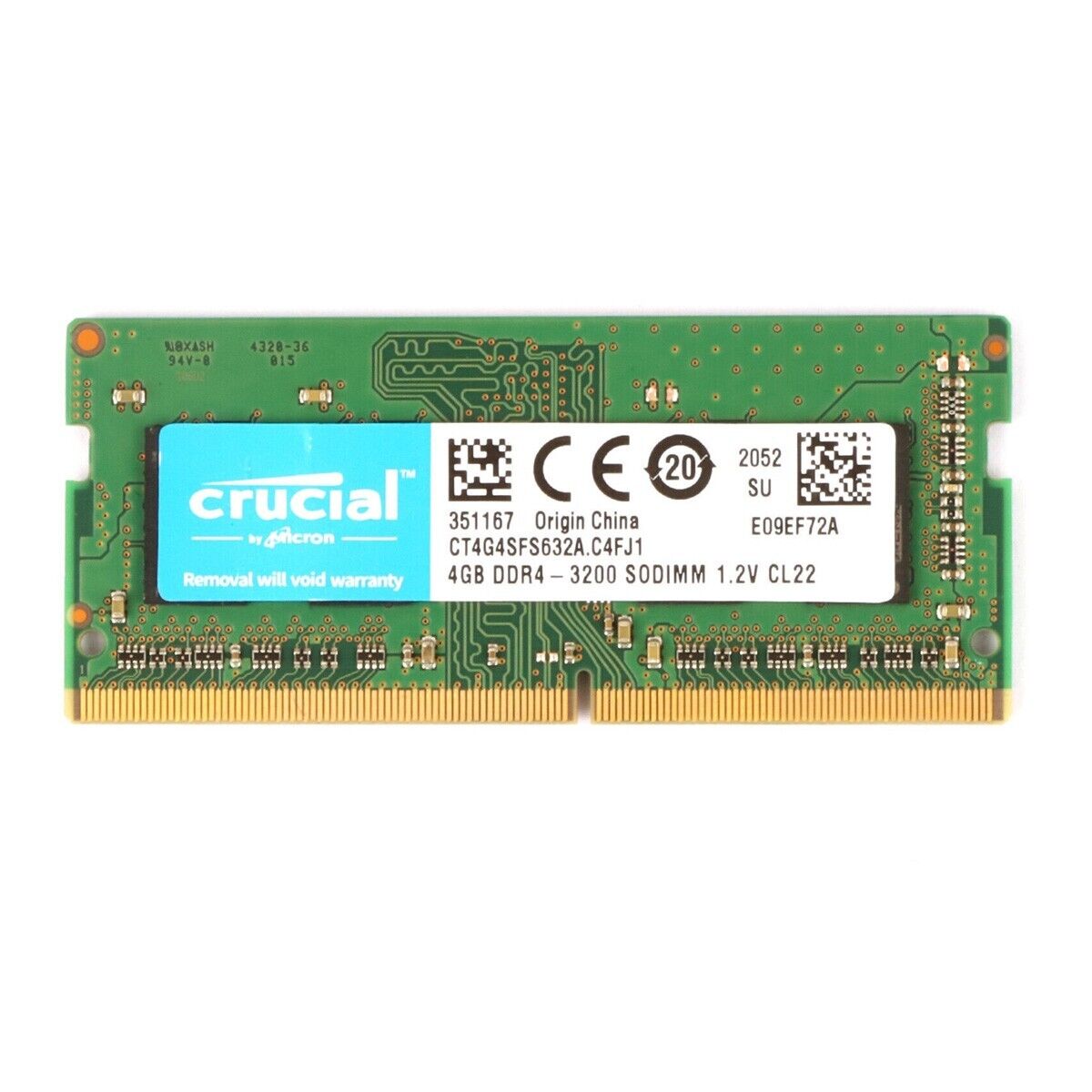 Lot 50pcs Crucial 4GB DDR4 3200MHz PC4-25600 SODIMM Memory Ram CT4G4SFS632A