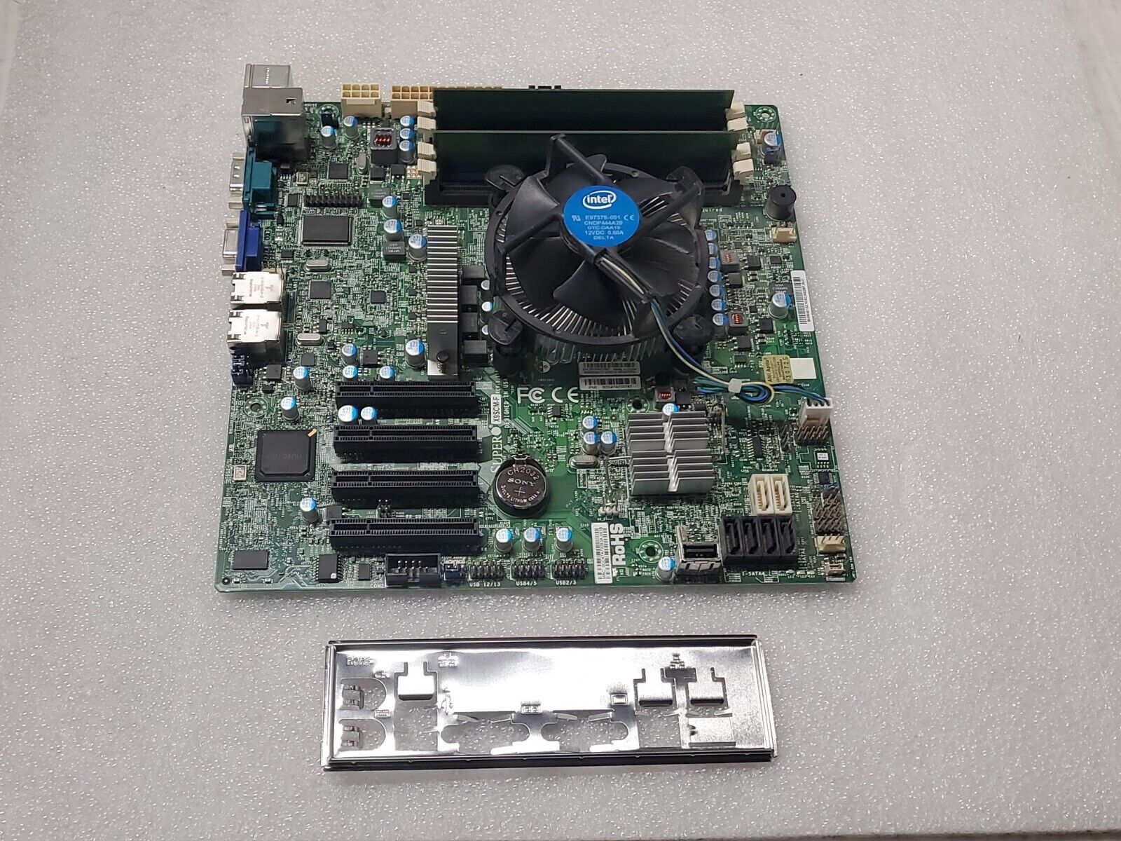 Lot of 5 Supermicro motherboard X9SCM-F, intel E3-1230v2 & 8 GB Memory Combo