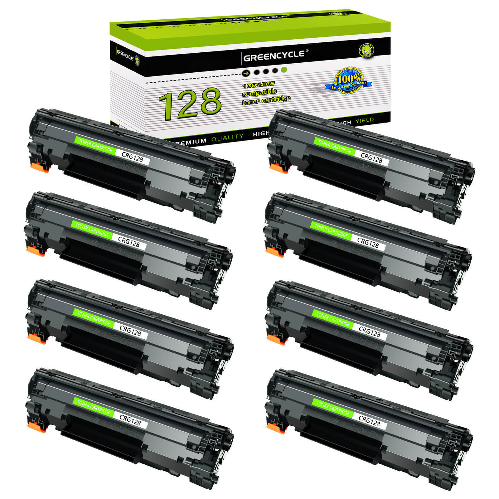 8Pack Replacement for Canon 128 Toner Cartridge for MF4412 MF4580dn D550 D560