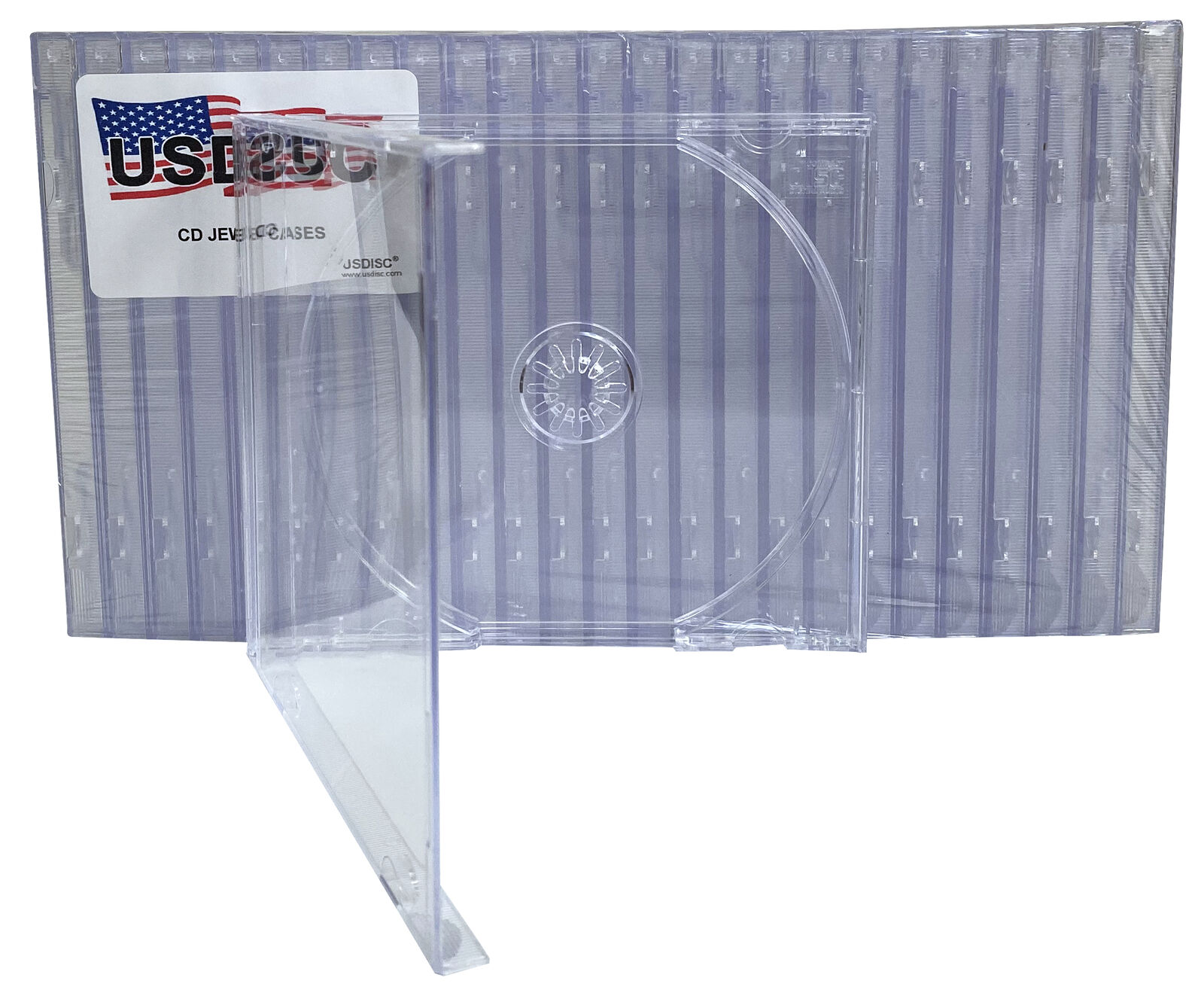 200 USDISC CD Jewel Cases Standard 10.4mm, Single 1 Disc (Clear) Lot