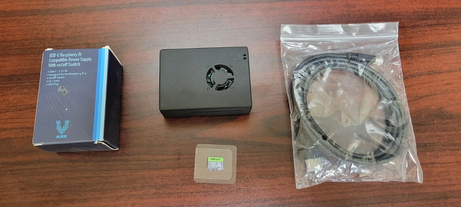 Raspberry Pi 4B  4GB Plus 32GB MicroSD Budget Starter Kit