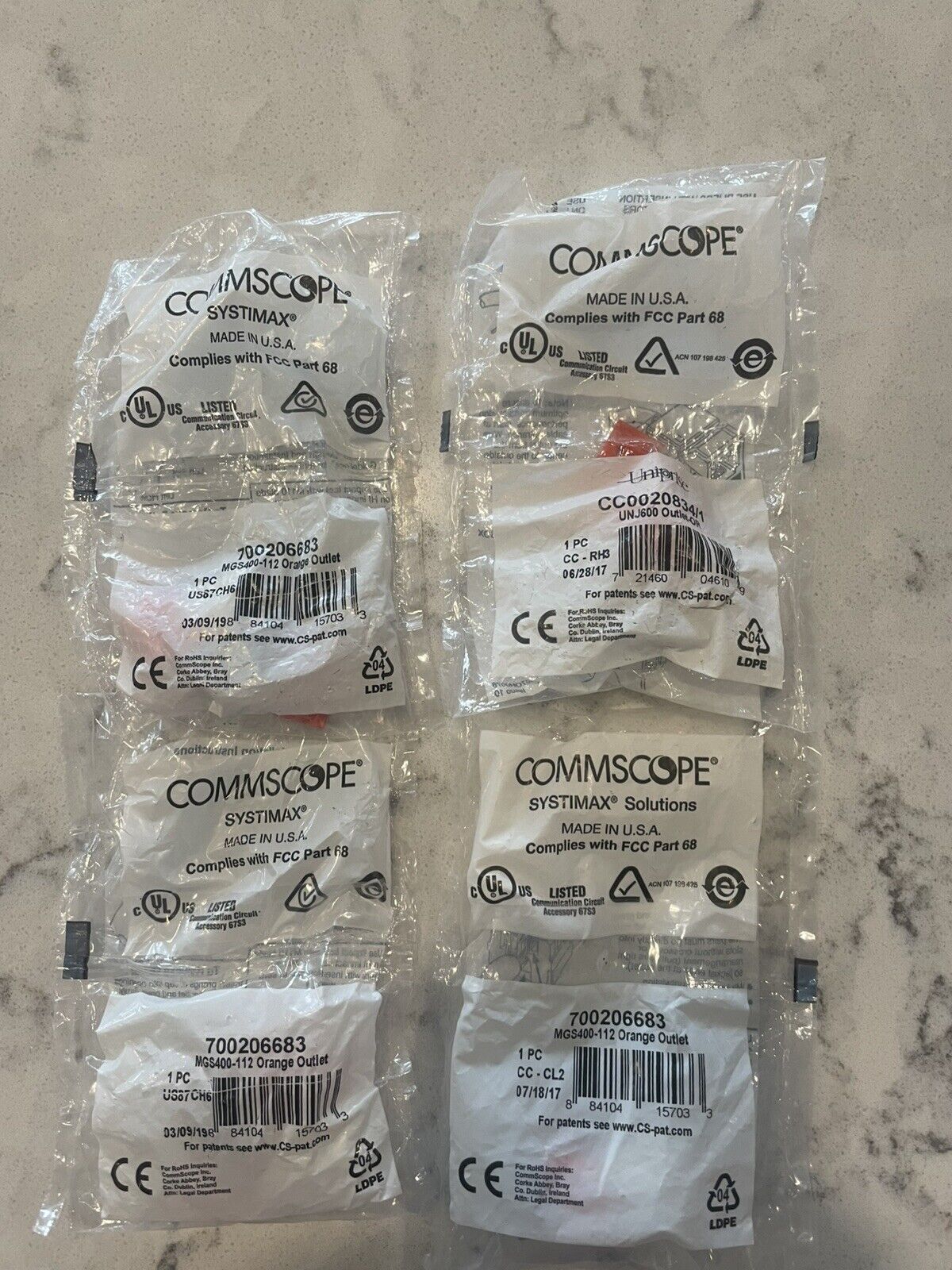 Systimax Commscope MGS400-112 Orange Outlet - Lot of 4