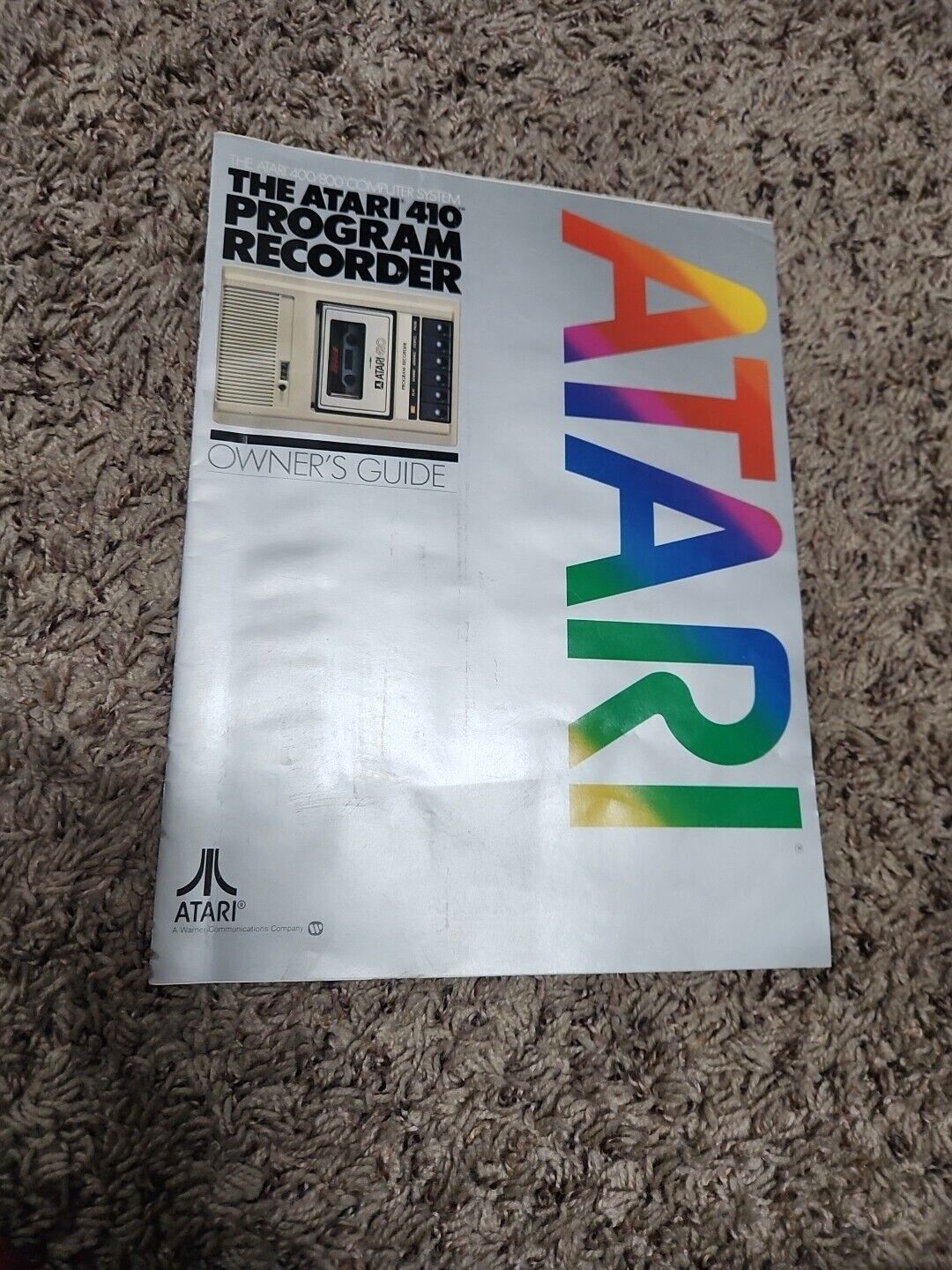 Atari 410 Program Recorder Owners Guide Manual 400 / 800 Computer System