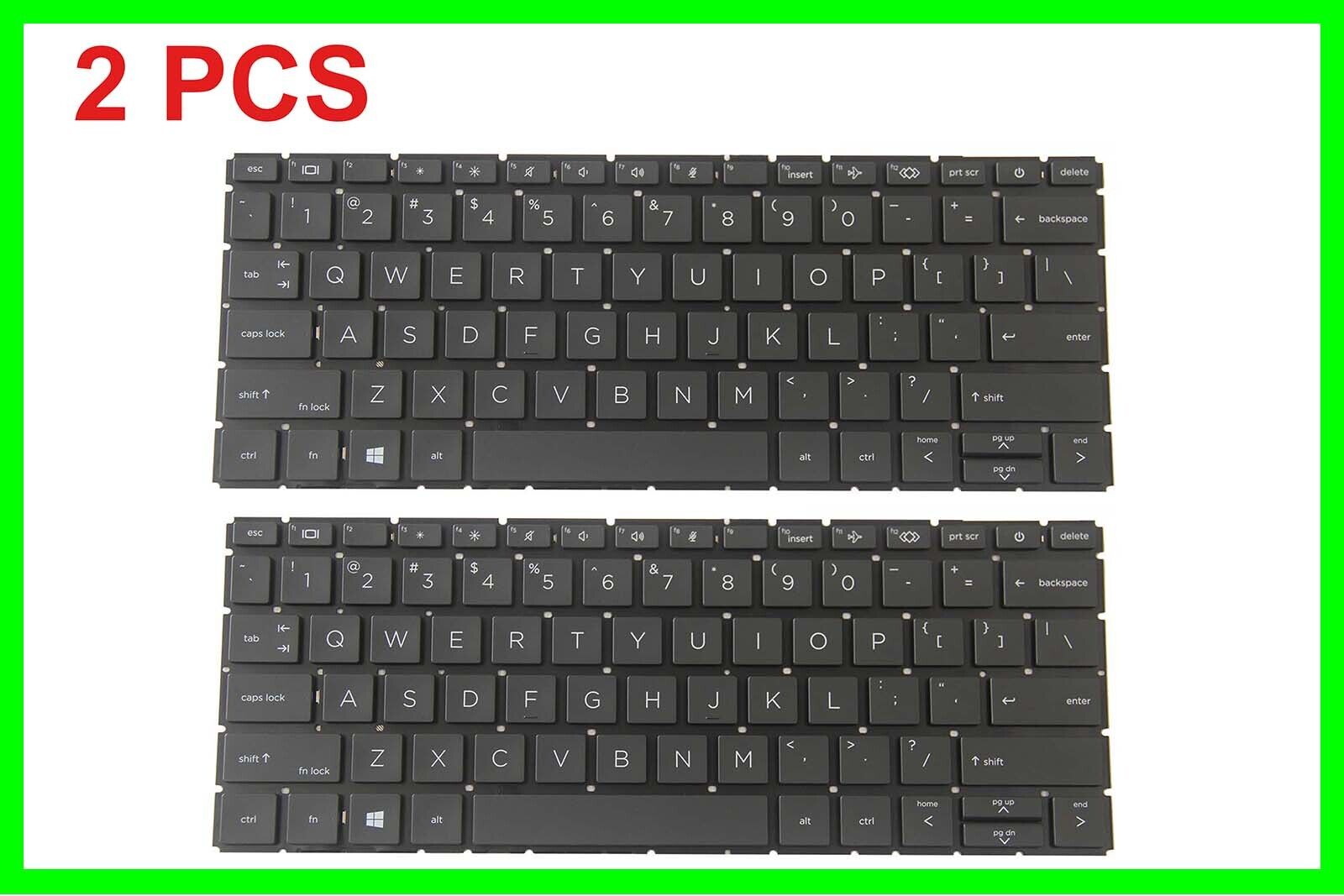 2pcs for HP EliteBook x360 830 G7, x360 830 G8 Notebook US Keyboard Not-backlit