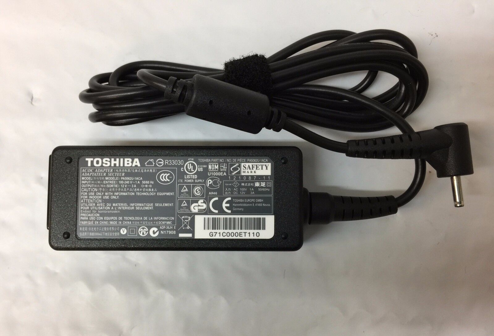 New Genuine Toshiba AC Adapter Charger Power Supply PA3282U-2ACA PA5062U-1ACA  