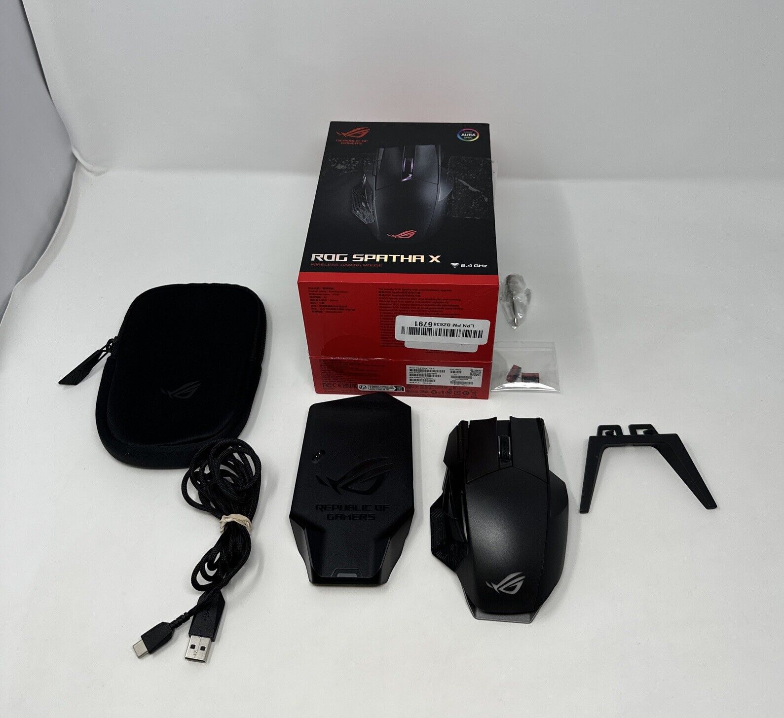 ASUS ROG Spatha X Wireless Gaming Mouse with Magnetic Charging Stand P707 Tested